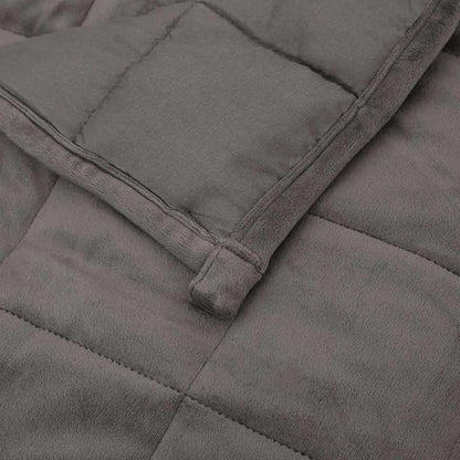 Grey Weighted Blanket for Adults 94.5 x 86.6 in 24.2 lbs Heavy Blanket with Soothing Pressure Breathable Brushed Polyester Microfiber Hypoallergenic Soft Touch for Relaxation