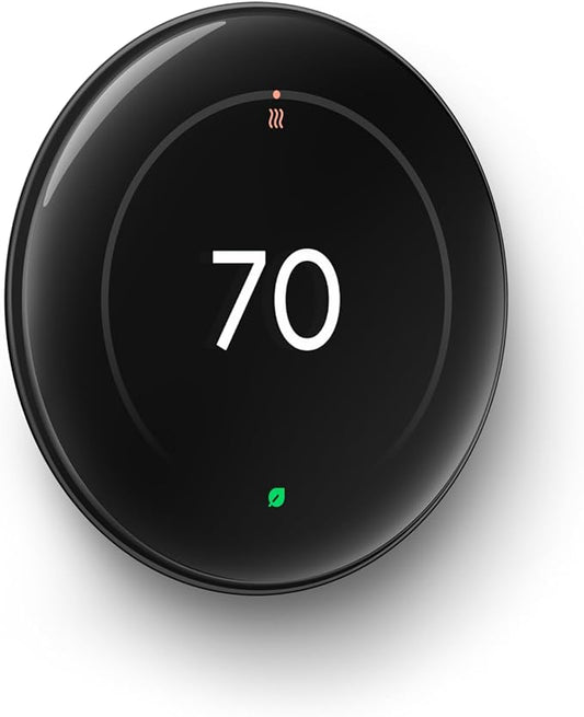 Google Nest Learning Thermostat (4th gen) + Nest Temperature Sensor (2nd gen) - Obsidian
