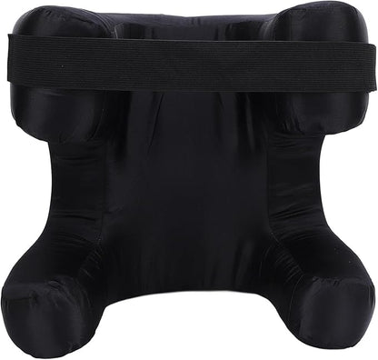 Memory Foam Face Pillow, Ergonomic Design, Silk Fabric Beauty Pillow for Back Sleep Training Pillow, Memory Foam Support, Soft Cushioning, Suitable for Comfortable Sleep (Black)