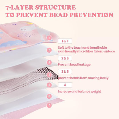 HOSUKKO Weighted Blanket - 10 lbs Pink Unicorn Heavy Blanket - Breathable Blanket(41 * 60 inches, 10 lbs)