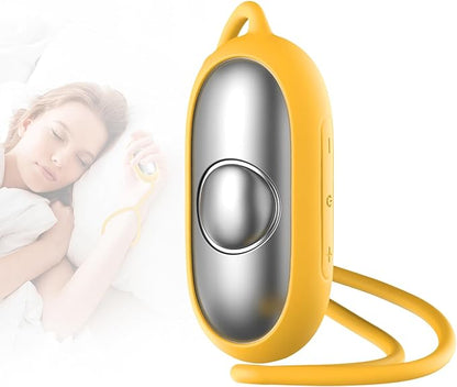 Sleep Aid Device, Micro-Current Sleep Instrument Anxiety Device, Portable Rechargeable Sleep Aid for Anxiety and Insomnia (Yellow)