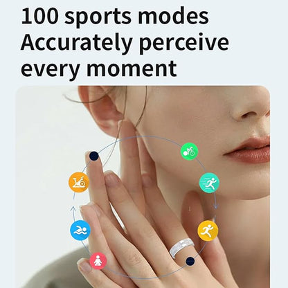 Smart Ring for Women Health Ring Fitness Tracker with Heart Rate Monitor Sleep Monitoring Pedometer Calorie for Android iOS