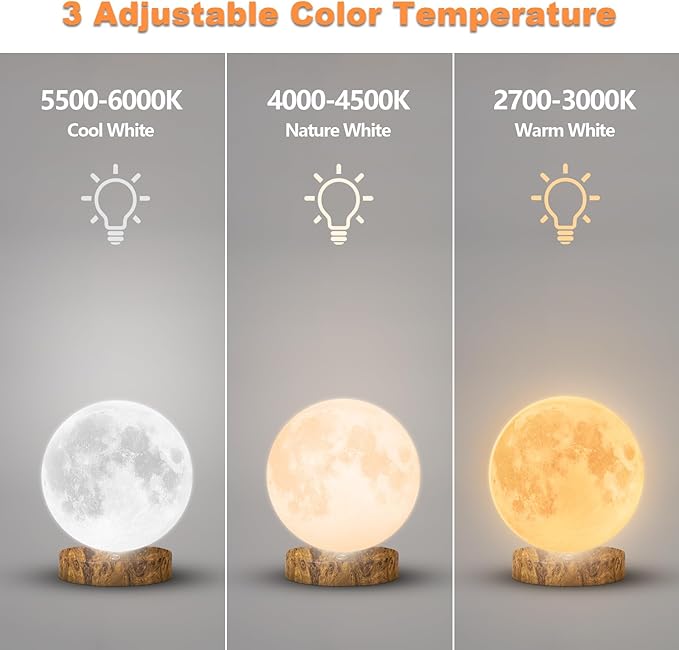 Light Therapy Lamp,10000 Lux Sun Lamp with 3 Color Temperatures,Stepless Brightness,Timer & Memory Function,Happy Sunlight Lamp,Full Spectrum Light for Home and Office-Rustic Brown