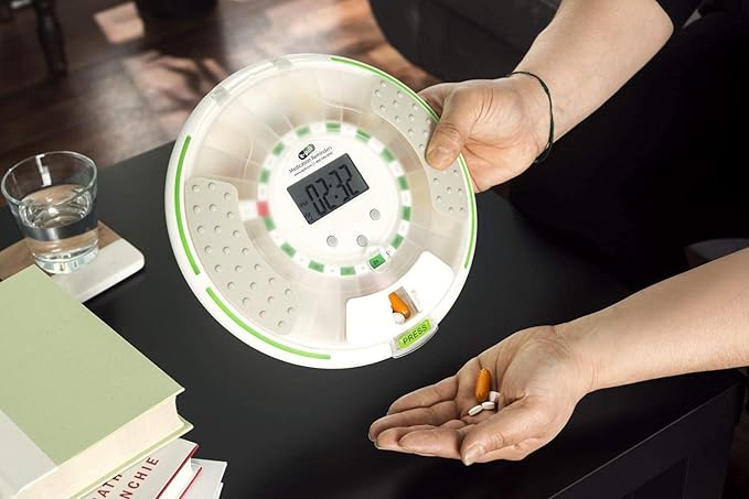 e-Pill MedSmart Voice Pro Automatic Pill Dispenser – Locked Bluetooth Medication Reminder with Voice Alerts – Pill Organizer for Seniors, Dementia, Alzheimer’s, Caregivers & Assisted Living
