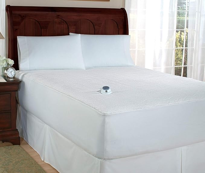 SoftHeat | Smart Heated Electric Mattress Pad with Safe & Warm Low Voltage Technology, Micro-Plush Top, Twin, White, MP_Twin