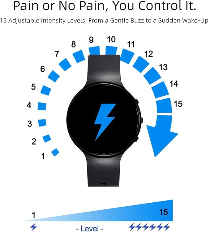 Electric Shock Alarm Clock for Heavy Sleepers|Silent Alarm Clock|Get up on time|Strong Wake-up Call |Shock Pulse for Self-Discipline and Combat Fatigue|Powered for Students & Hard of Hearing
