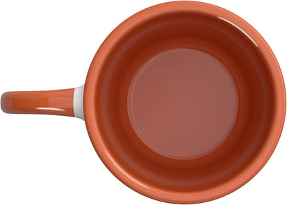 Relaxation Breathing Vagus Nerve Stimulation Stress Relief Ceramic Mug, Orange/White