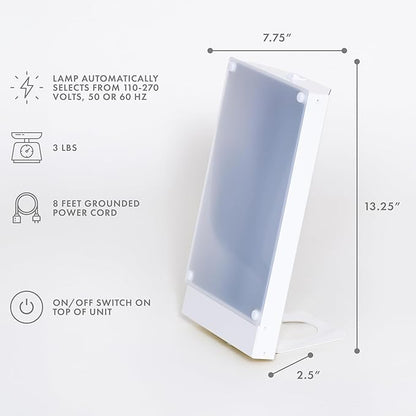 Northern Light Technology Travelite 10,000 Lux Bright Light Therapy Portable Light Box, Beige