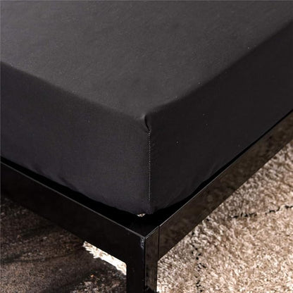 Holawakaka Twin Waterproof Mattress Protector Black Fitted Sheet Breathable Bed Mattress Pad Cover, 14" Deep Pocket (Black, Twin)