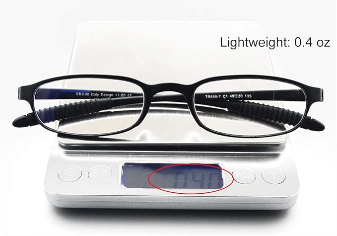 Computer Blue Light Blocking Reading Glasses(Flexible and Lightweight) Plastic Portable Readers