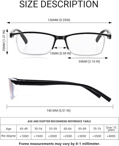 TERAISE Fashion Anti-blue light Reading Glasses Men Women Computer Reader