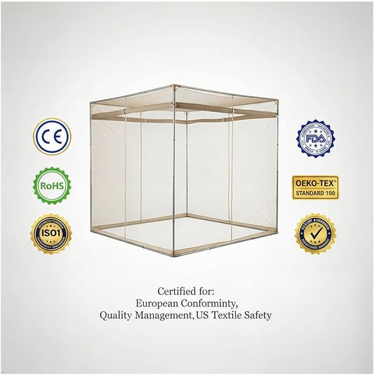 100% Silver Fiber EMF Shielding Bed Canopy,EMF Shielding Bed Canopy,Effective Shielding 99.99% of Daily electromagnetic Radiation EMF/RF/Wi-Fi/Cell Phone Signal (150 * 200 * 185CM)