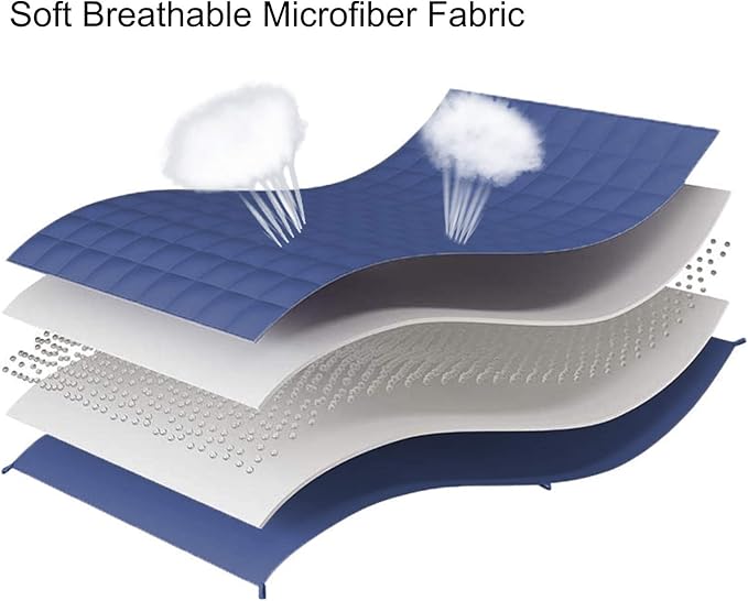 L'AGRATY Weighted Blanket - 80"x87" 25lbs Cooling Breathable Heavy Blanket Microfiber Material with Glass Beads for Adult All-Season Summer Fall Winter Soft Thick Comfort