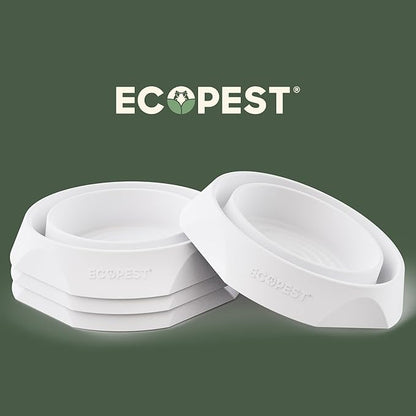 Bed Bug Interceptors – 4 Pack | Bed Bug Blocker (Pro) Interceptor Traps (White) | Insect Trap, Monitor, and Detector for Bed Legs