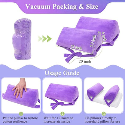 AOSSA Anti Aging Pillow for Women, Anti Wrinkle Face Beauty Pillow, Head Stabilizer, Back Sleep Training Face Up Head Positioning, Wrinkle Prevention for Face Post Surgery Support for Sleeping Upright