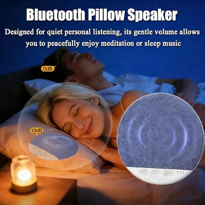 Bluetooth Pillow Speaker, Mini Portable Under Pillow Speaker, A 4-inch Wireless Bedside Speaker with White Noise and a Timer, Precisely Adjusting Sound Quality for a Comfortable Music Experience