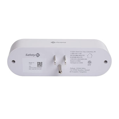 Safety 1st Connected Dual Smart Outlet — Wi-Fi Plug, No Hub Required, Independently Controllable Outlets, Timer & Schedule, ETL Certified, Wi-Fi Controlled, iOS and Android Compatible