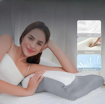 Sleep Apnea Pillow,Cervical Pillow for Sleep Apnea,Premium Memory Foam Pillows for Neck Pain Relief, Neck Support Ergonomic Pillows Side Sleeper Pillow, for Side, Back, Stomach Sleepers (Black)