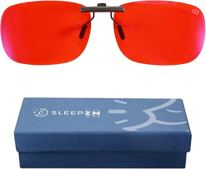 100% Clip On Blue Light Blocking Glasses - Better Sleep Anti Eye Strain Protection - Computer Gaming Women Men