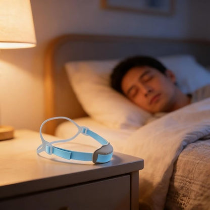 Adjustable, Breathable Anti Snoring Chin Strap for Adults, Comfortable Snore-Stopping Device for Sleeping, Gray