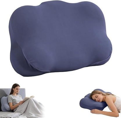 Ergonomic Adjustable Cervical Memory Foam Pillow - Cloud-Like Support, Breathable Cooling Pillowcase, Orthopedic Neck Pain Relief for Side/Back/Stomach Sleepers Home, Bedroom & Travel (Dark Blue)