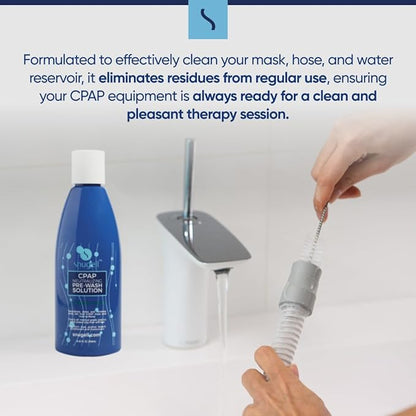 Snugell CPAP Soap Cleaner 8.4oz - Fresh Citrus Scent - Pre-Wash Solution - Mask and Hose Cleaning Soap - Neutralizes Odor and Removes Body Oils from CPAP Mask (1-Pack)