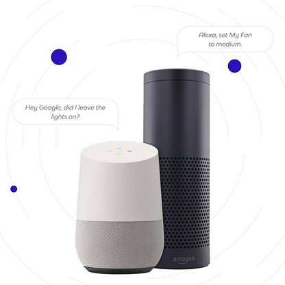 Craftmade Smart WiFi On/Off Dimmer Switch Wall Control - Voice Activation Compatible with Alexa, Google Assistant, Samsung Things, and iOS or Android App, White