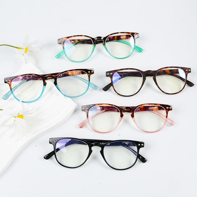 Eyekepper 4-pack Reading Glasses Blue Light Blocking Women Cat Eye Readers