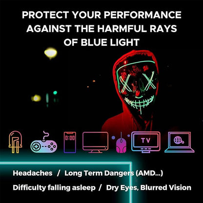 Okany 3 Pack Blue Light Blocking Glasses for Women Men, Round Computer Glasses Anti Eye Strain/UV/Glare Gaming Glasses