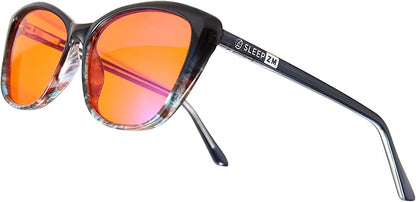100% Blue Light Blocking Glasses - Better Sleep Anti Eye Strain Protection - Computer Gaming Women Men