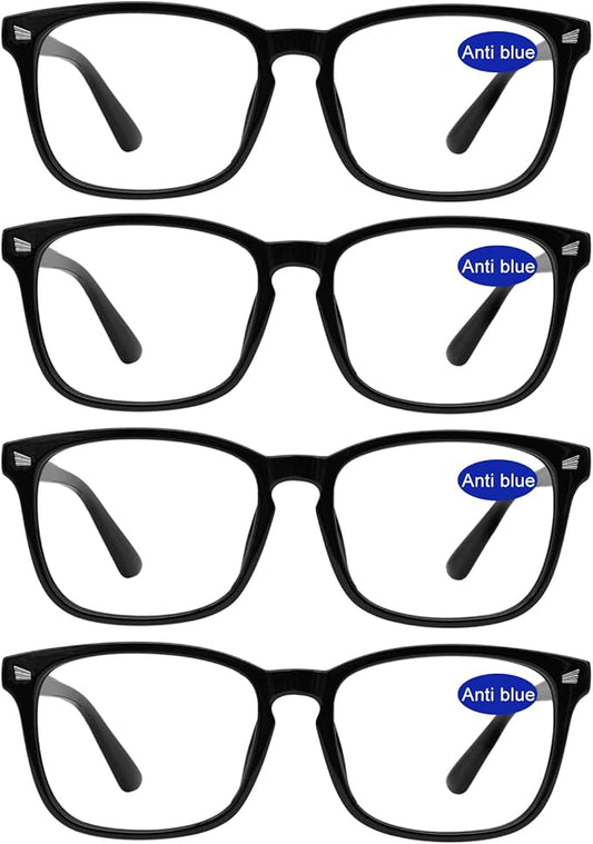 4 PACKS Blue Light Blocking Reading Glasses Women 1.0 1.25 1.5 1.75 2.0 2.25 2.5 2.75 3.0 3.5 4.0 5.0 6.0