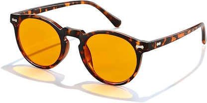 Amber 99% Blue Light Blocking Computer Reading Glasses Orange Lens for Better Sleep, Eye Strain Men Women Sun Readers