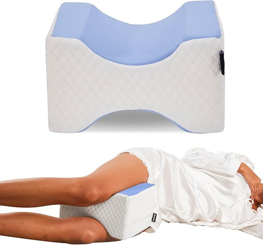 Side Sleeper Pillow, Knee Pillow for Side Sleepers, Sciatica Pain Relief Pillow (Blue)
