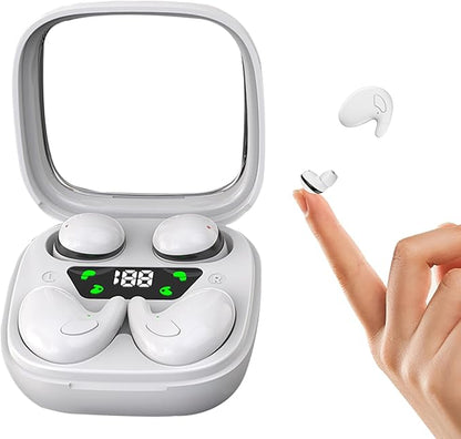 Flat Sleep Mini Invisible Small Tiny Earbuds Wireless Bluetooth Ear Buds for Sleeping Headphones Micro Smallest Discreet Sleep Earbuds Earphones for Side Sleepers, Small Ears Canals Women, Work