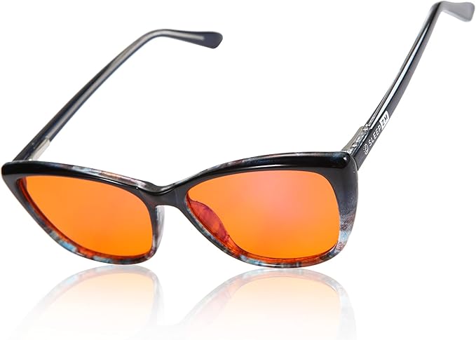 100% Blue Light Blocking Glasses - Better Sleep Anti Eye Strain Protection - Computer Gaming Women Men