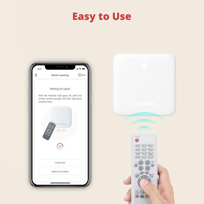 SwitchBot Curtain 3 & Hub Mini Kit: Automate Curtains & IR Devices with Voice Control, Smart Scheduling, and Matter/HomeKit Support.