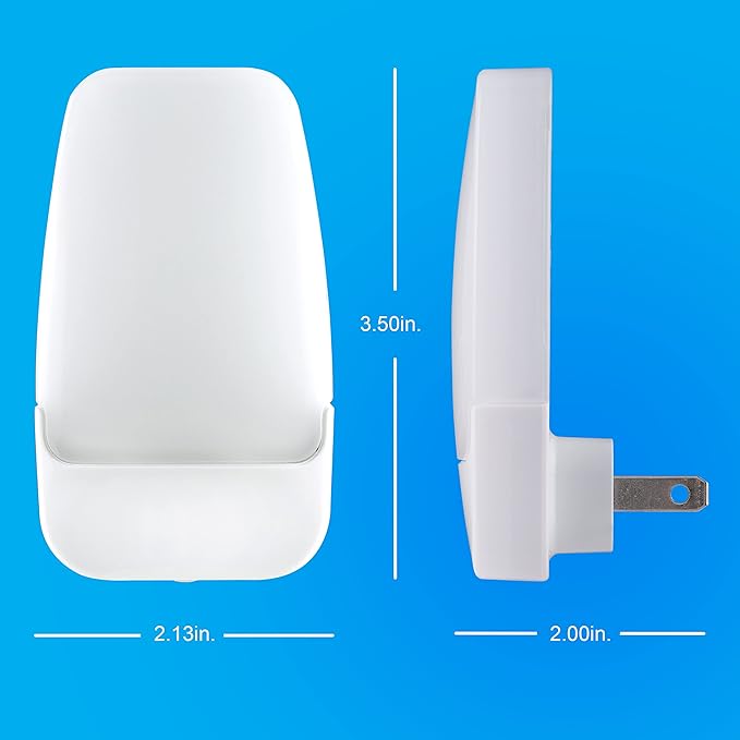 GE LED Night Light, Plug-in, Dusk to Dawn Sensor, Warm White, Ambient Lighting, Ideal Kids Adults Nightlight for Bedroom, Bathroom, Nursery, Hallway, Kitchen, 30966, 2 Pack
