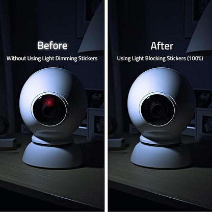 Light Blocking Stickers,Blackout Sticker for Electronic,2 Sheets Cover White and Black, LED Covers,100% Blocking(Cut and Whole-100% Blocking All Black)