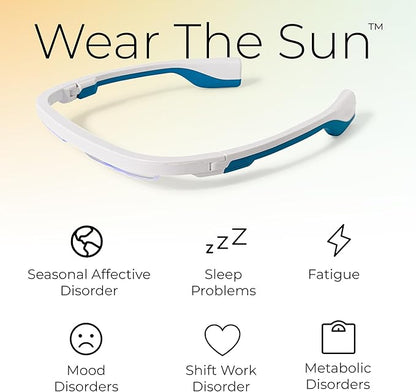 Premium Blue Light Therapy Glasses | Sleep Better, Boost Energy, Improve Mood | Portable Light Therapy Lamp | Circadian Rhythm Disruptions Linked to Sleep Problems, Winter Blues, Low Energy