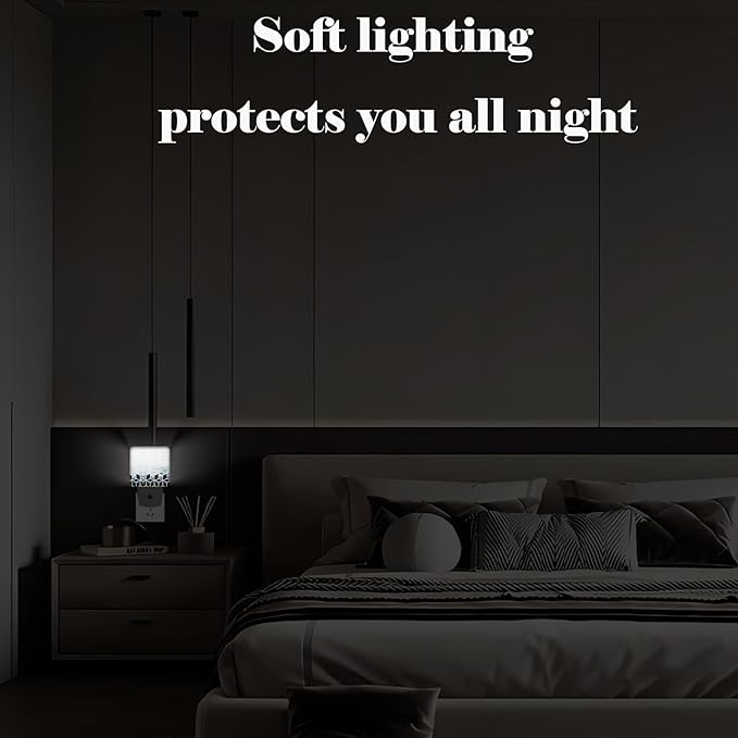 Black Grey Cubes Night Light,Plug-in Nightlights Auto Sensor Night Lamp Dusk-to-Dawn Lamp Home Decor for Nursery Children Girls Boys