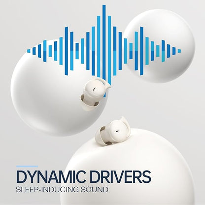 Invisible Sleep Headphones,Sleep Earbuds for Side Sleepers,Sleeping Earbuds Comfortable Noise Blocking, Bluetooth 5.3 Wireless Headphones for Sleeping,Running,Driving - White A10