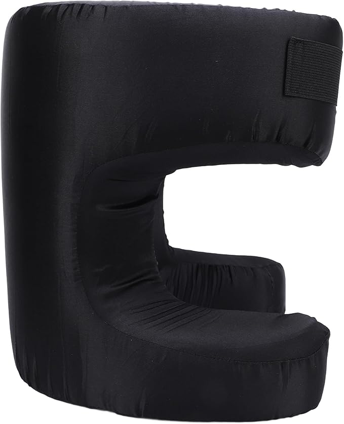Memory Foam Face Pillow, Ergonomic Design, Silk Fabric Beauty Pillow for Back Sleep Training Pillow, Memory Foam Support, Soft Cushioning, Suitable for Comfortable Sleep (Black)