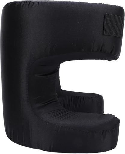 Memory Foam Face Pillow, Ergonomic Design, Silk Fabric Beauty Pillow for Back Sleep Training Pillow, Memory Foam Support, Soft Cushioning, Suitable for Comfortable Sleep (Black)