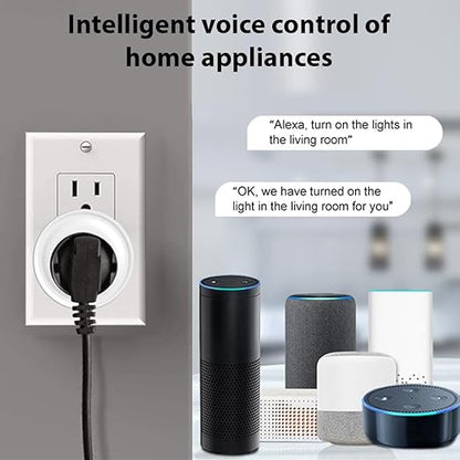 Smart Plugs, Smart Plug 4 Packs, Smart Plugs That Compatible with TY APP Remote Control, 10A Smart Outlet with WiFi Remote Control & Timer Function, 2.4GHz Wi-Fi Only, Voice Control - 4 Packs
