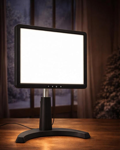 10000 Full Spectrum, UV-Free Light LED Sunlight Lamp with 3 in 1 Mount, Timer & Adjustable Brightness, Portable, Daylight for Office Reading Morning Routine