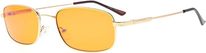 Eyekepper 97% Blue Light Blocking Reading Glasses-Better Sleep Computer Readers-Mens Womens Memory Titanium