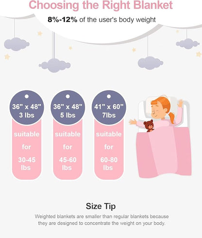 Super Soft Luxury Fleece Sherpa Weighted Blanket for Teens, 7lbs Small Weighted Lap Blanket for Adult, Turtle Shell Cozy Warm Throw for Winter, Compact Heavy Blanket for Sleep & Travel, Pink, 41"x60"