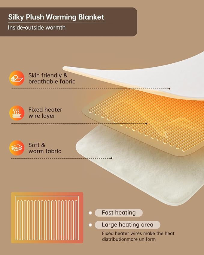 Electric Heated Blanket Queen Size, Washable Blanket Warmer with Dual Control for Home for Adults, Super Cozy Soft Fabric, 84" x 90", 9 Heat Levels, 1-9H Auto-Off, ETL Certified, Gray