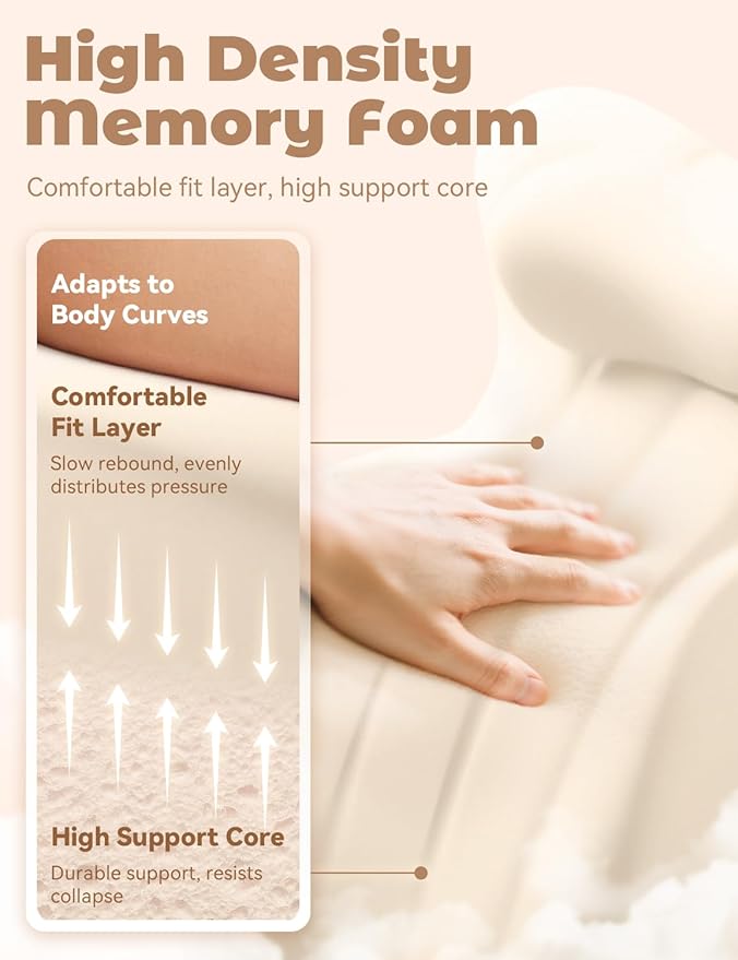 Moodie Pillow, Couples Pillow for Intimacy 27 Degree = Just The Right Lift, Ergonomic Memory Foam Intimacy Comfort Pillow Hip & Back Support, All Perfect Position Easily Postures Wedge Pillow (Black)