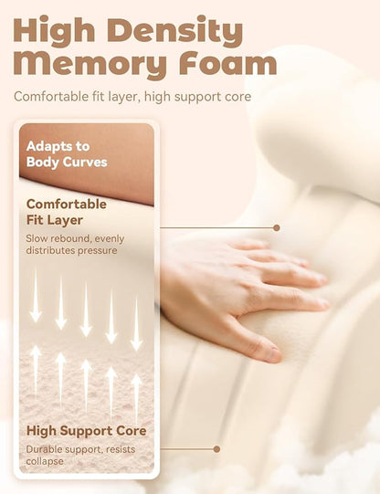 Moodie Pillow, Couples Pillow for Intimacy 27 Degree = Just The Right Lift, Ergonomic Memory Foam Intimacy Comfort Pillow Hip & Back Support, All Perfect Position Easily Postures Wedge Pillow (Gray)